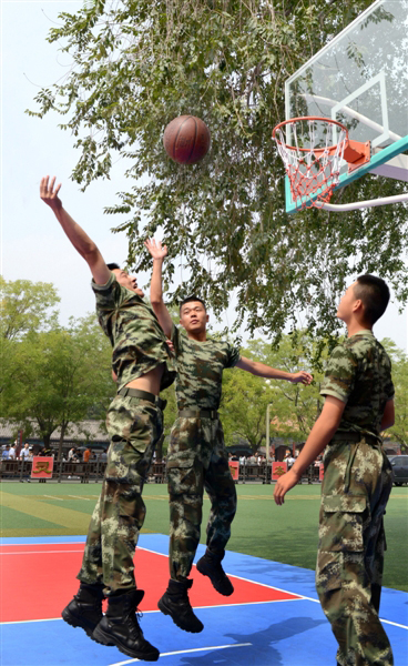 北京天安门国旗护卫队悬浮地板篮球场工程案例